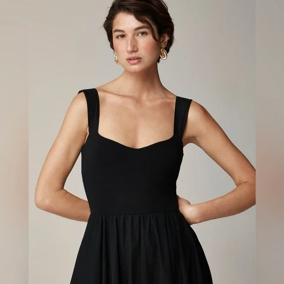 *J.Crew Women’s Sweetheart tank dress with poplin skirt - Picture 4 of 7